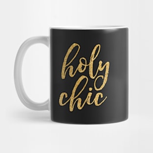 Holy Chic gold glitter Mug